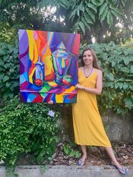 Purple Still Life: Happy with my finished artwork