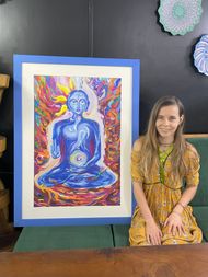 Nammalvar: Me with my finished artwork