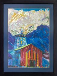 Sacred Blue Mountains of Kedarnath: finished and framed
