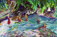 Buddhist Monks Bathing