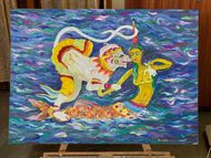 Seduction of Suvannamaccha: In my art studio